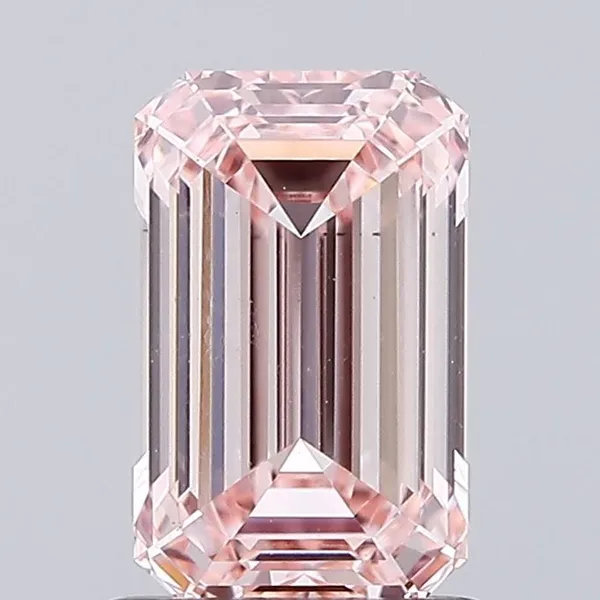1.01ct EMERALD Fancy Intense Pink VS1 Coloured Lab diamond