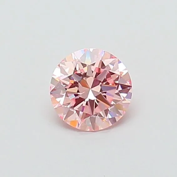 0.65ct ROUND Fancy Intense Pink VS1 Coloured Lab diamond