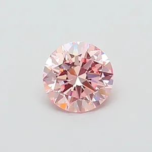 0.65ct ROUND Fancy Intense Pink VS1 Coloured Lab diamond