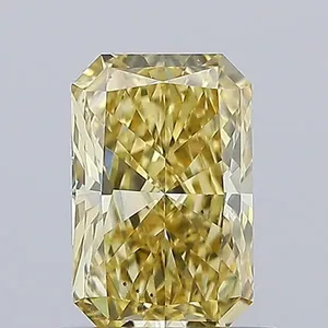 1ct RADIANT Fancy Yellow VS2 Coloured Lab diamond