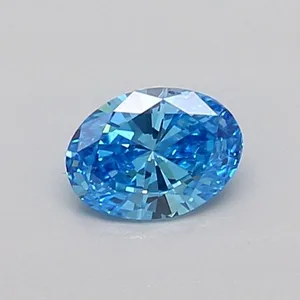 0.32ct OVAL Fancy Vivid Blue VS1 Coloured Lab diamond