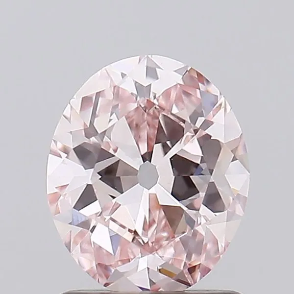 1.08ct OVAL Fancy Light Pink VS1 Coloured Lab diamond
