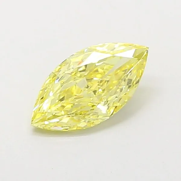 0.96ct MARQUISE Fancy Intense Yellow VVS2 Coloured Lab diamond