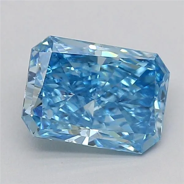 1.49ct RADIANT Fancy Vivid Blue VS1 Coloured Lab diamond