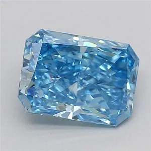 1.49ct RADIANT Fancy Vivid Blue VS1 Coloured Lab diamond