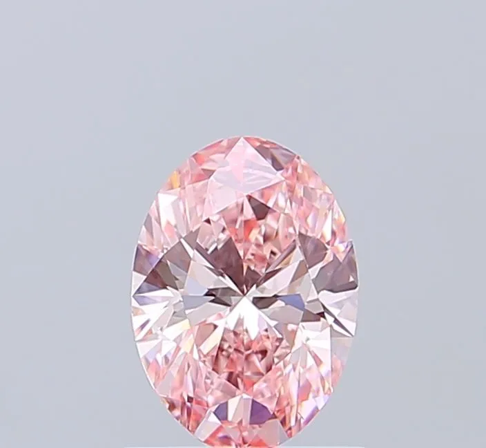 1.00ct OVAL Fancy Vivid Pink VS1 Coloured Lab diamond