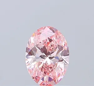 1ct OVAL Fancy Vivid Pink VS1 Coloured Lab diamond