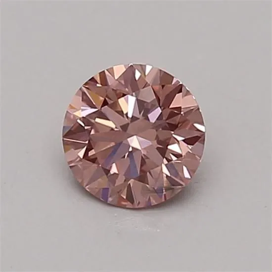 0.4ct ROUND Fancy Intense Pink VS2 Coloured Lab diamond