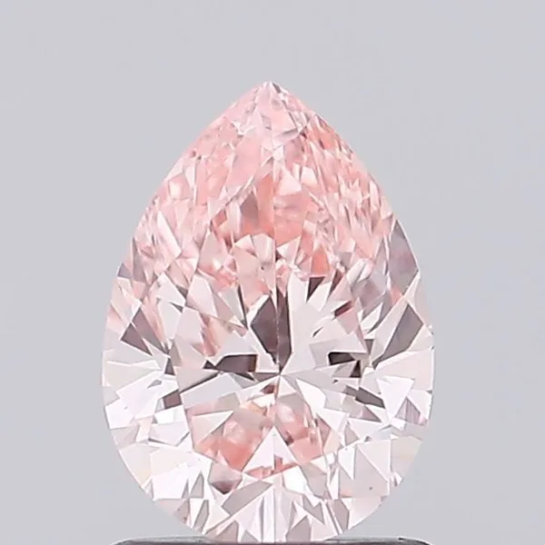 0.67ct PEAR Fancy Vivid Pink VS1 Coloured Lab diamond