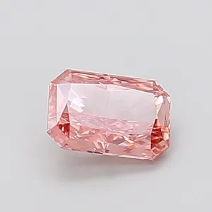 1.01ct RADIANT Fancy Vivid Brownish Pink VVS2 Coloured Lab diamond