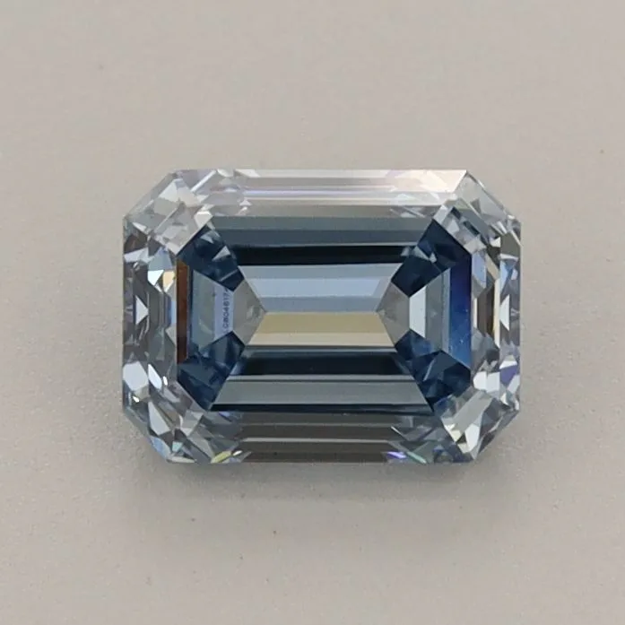0.93ct EMERALD Fancy Intense Blue VVS2 Coloured Lab diamond