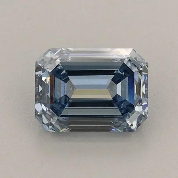 0.93ct EMERALD Fancy Intense Blue VVS2 Coloured Lab diamond