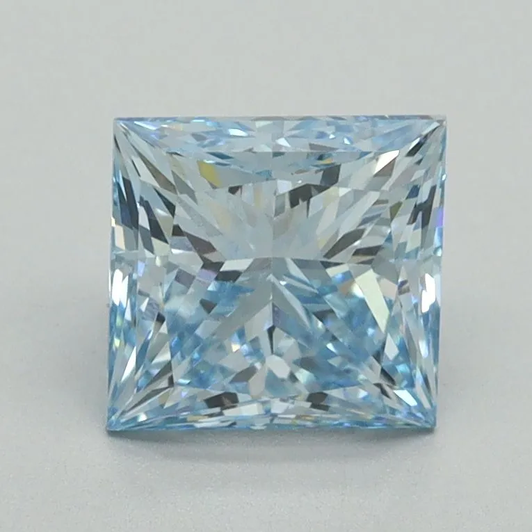 1.64ct PRINCESS Fancy Intense Blue VVS2 Coloured Lab diamond