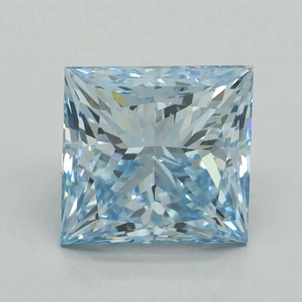 1.64ct PRINCESS Fancy Intense Blue VVS2 Coloured Lab diamond