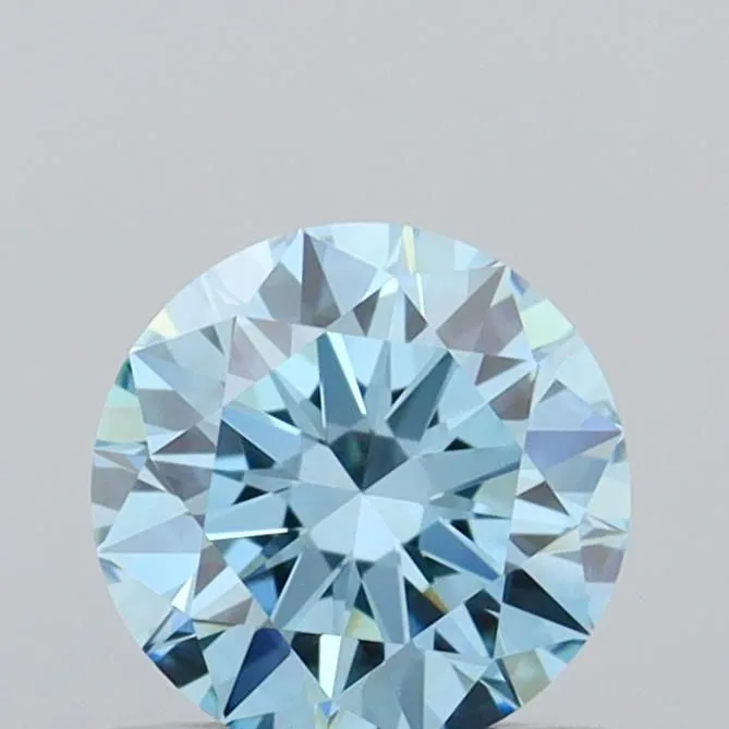 0.55ct ROUND Fancy Vivid Blue VVS2 Coloured Lab diamond
