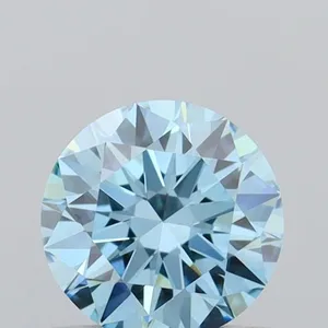 0.55ct ROUND Fancy Vivid Blue VVS2 Coloured Lab diamond