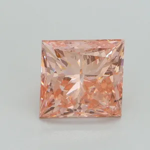 1.83ct PRINCESS Fancy Intense Pink SI1 Coloured Lab diamond