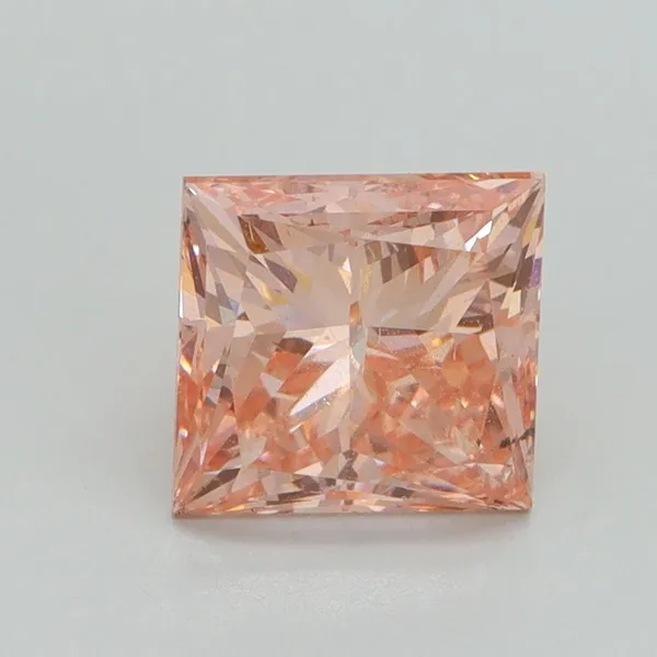 1.83ct PRINCESS Fancy Intense Pink SI1 Coloured Lab diamond