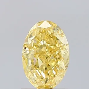 1.03ct OVAL Fancy Intense Yellow VS1 Coloured Lab diamond