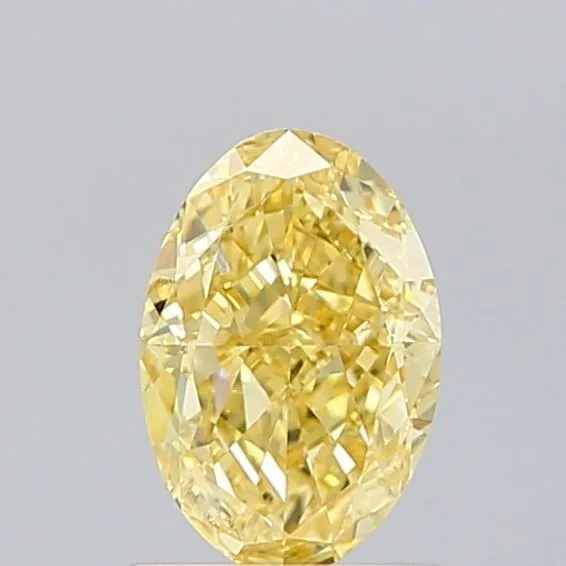 1.03ct OVAL Fancy Intense Yellow VS1 Coloured Lab diamond