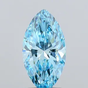1.81ct MARQUISE Fancy Vivid Blue VVS2 Coloured Lab diamond