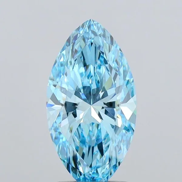1.81ct MARQUISE Fancy Vivid Blue VVS2 Coloured Lab diamond