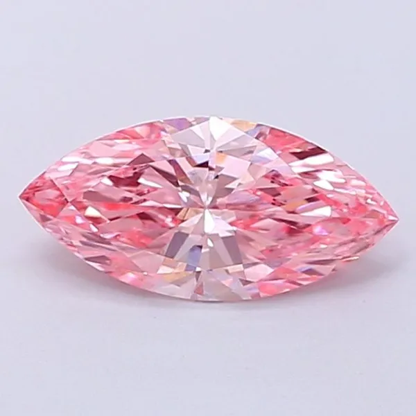 0.85ct MARQUISE Fancy Vivid Pink VS1 Coloured Lab diamond