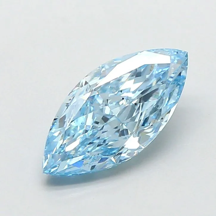 1.38ct MARQUISE Fancy Vivid Blue VS2 Coloured Lab diamond