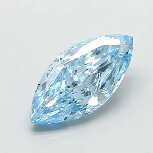 1.38ct MARQUISE Fancy Vivid Blue VS2 Coloured Lab diamond