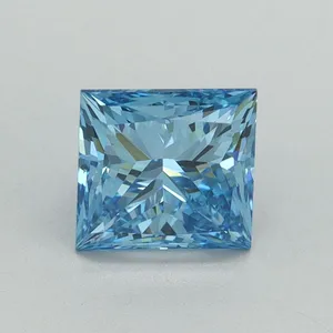 1.63ct PRINCESS Fancy Vivid Blue VVS2 Coloured Lab diamond