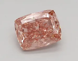 0.97ct CUSHION Fancy Vivid Pink VVS2 Coloured Lab diamond