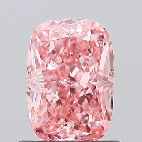 1.01ct CUSHION Fancy Vivid Pink VVS2 Coloured Lab diamond