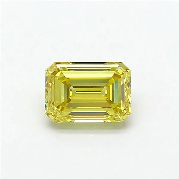 0.96ct EMERALD Fancy Intense Yellow VS1 Coloured Lab diamond