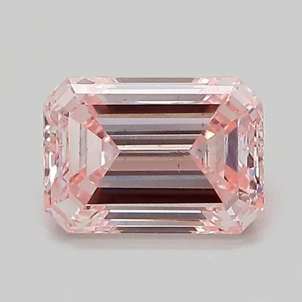 1.1ct EMERALD Fancy Intense Pink SI1 Coloured Lab diamond