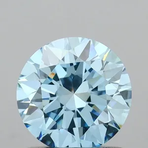 1ct ROUND Fancy Vivid Blue VVS2 Coloured Lab diamond