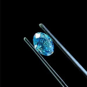 1.05ct OVAL Fancy Vivid Blue VVS1 Coloured Lab diamond