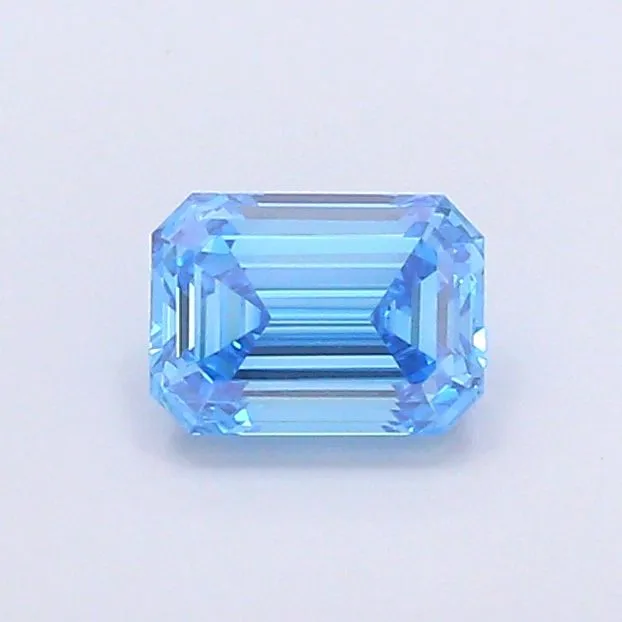 1.12ct EMERALD Fancy Vivid Blue VS1 Coloured Lab diamond