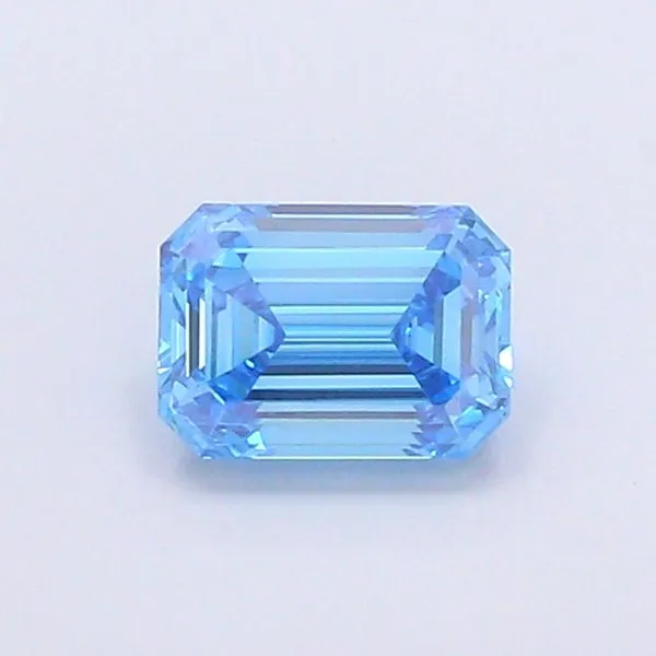 1.12ct EMERALD Fancy Vivid Blue VS1 Coloured Lab diamond