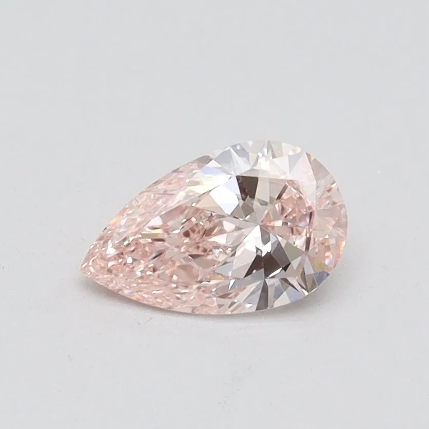 0.50ct PEAR Fancy Pink VS1 Coloured Lab diamond