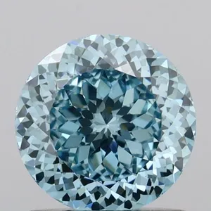 1.04ct ROUND Fancy Intense Blue VS1 Coloured Lab diamond