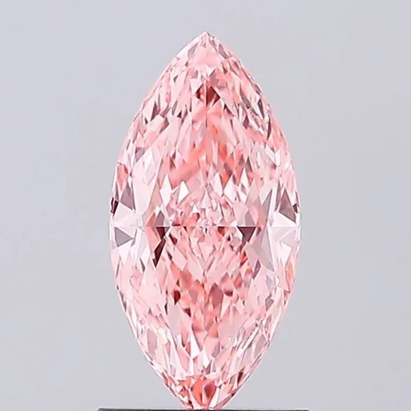 1.05ct MARQUISE Fancy Vivid Pink VVS2 Coloured Lab diamond