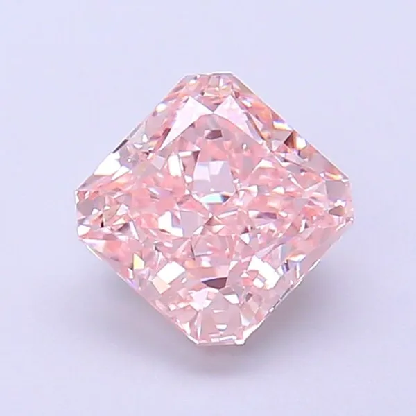 1.47ct RADIANT Fancy Intense Pink VVS2 Coloured Lab diamond