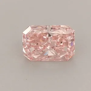 0.51ct RADIANT Fancy Vivid Pink VS2 Coloured Lab diamond