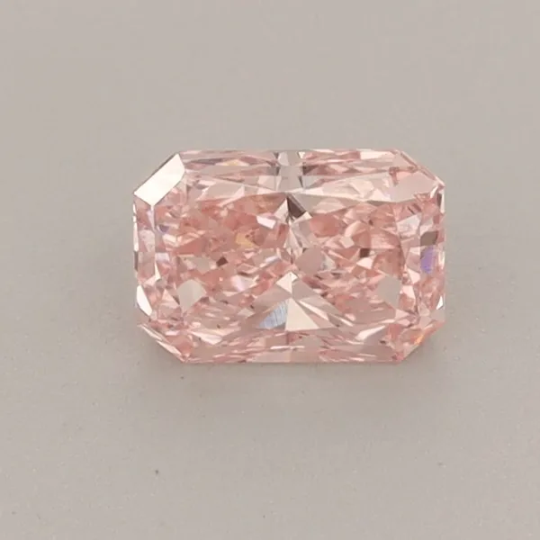 0.51ct RADIANT Fancy Vivid Pink VS2 Coloured Lab diamond