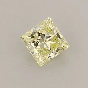 0.36ct PRINCESS Fancy Light Yellow VVS2 Coloured Lab diamond