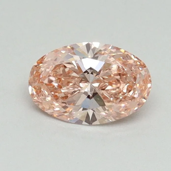 0.51ct OVAL Fancy Vivid Pink VS2 Coloured Lab diamond