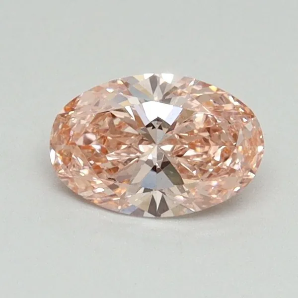 0.51ct OVAL Fancy Vivid Pink VS2 Coloured Lab diamond