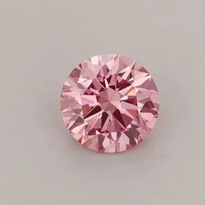 0.39ct ROUND Fancy Vivid Pink VS1 Coloured Lab diamond