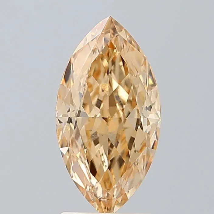 2.07ct MARQUISE Fancy Light Brownish Yellow VS1 Coloured Lab diamond