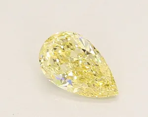 0.51ct PEAR Fancy Yellow VS1 Coloured Lab diamond
